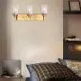 SIVILYNUS Brushed Brass Vanity Lights Industrail Bathroom 3 Lights Fixtures Sconces Wall Lighting for Hallway Bedroom Kitchen Living Room