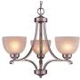 Minka Lavery Chandelier Pendant Lighting 1423-84, Paradox Glass 1 Tier Dining Room, 3 Light, 300 Watts, Nickel