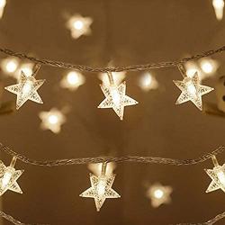 Koxly Star String Lights 49 Ft 100 LED 8 Modes Plug in Twinkle Light with Remote Control Fairy Lights for Bedroom Indoor Outdoor Christmas Xmas Tree Room Decor Warm White and Cool White