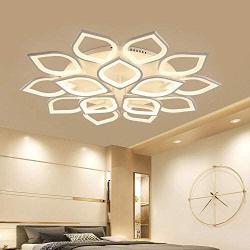 DYRABREST Modern Acrylic Ceiling Chandeliers Home LED Warm Light Flower Shape Ceiling 15 Head Dining Room Living Room Bedroom (Warm Light)