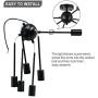 WBinDX Modern 6-Light Sputnik Chandelier Ceiling Light Fixture Black Mid Century Industrial Retro Lamp for Kitchen Island Dining Room Bedroom Living Room Foyer Hallway Lighting