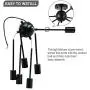 WBinDX Modern 6-Light Sputnik Chandelier Ceiling Light Fixture Black Mid Century Industrial Retro Lamp for Kitchen Island Dining Room Bedroom Living Room Foyer Hallway Lighting