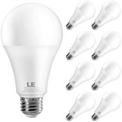 LE 100W Equivalent LED Light Bulbs, 13W 1200 Lumens 2700K Soft Warm White, Non Dimmable, E26 Medium Base, A21 Type A Big Bulb, 15000 Hour Lifetime, Pack of 8