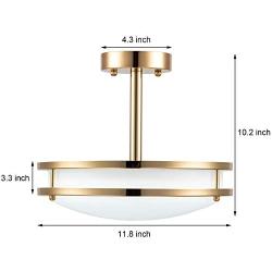 COTULIN 2-Light Modern Gold Metal Flush Mount Ceiling Light,Ceiling Light Fixture for Living Room Bedroom Dining Room Kitchen Hallway Corridor,Lighting Fixture Ceiling Lamp Perfect for Home Decor