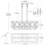 Island Light Fixtures, Rectangular Wood Farmhouse Chandelier for Dining Rooms, 5-Light Kitchen Island Lighting