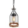 Giluta Simple Pendant Light Retro Island Pendant Lighting Fixture, Farmhouse Kitchen Hanging Ceiling Light with Seeded Glass Shade for Bedroom Living Room Bathroom (P0039)