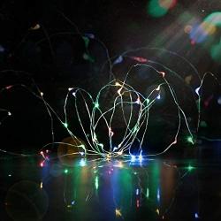 40ft 120 LED String Lights Color Changing USB & Battery Operated,Dimmable Starry Fairy Silver String Lights Home Lighting Decor with Remote Control for Wedding Party Christmas Decoration