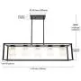 VINLUZ 5 Light Kitchen Island Chandeliers Farmhouse Black Linear Dining Rooms Lighting Fixtures Hanging with White Alabaster Glass Shade Rectangle Modern Industrial Pendant Ceiling Lights VINLUZ 5 Light Kitchen Island Chandeliers Farmhouse Black Linear Dining Rooms Lighting Fixtures Hanging with White Alabaster Glass Shade Rectangle Modern Industrial Pendant Ceiling Lights