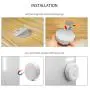 Motion Sensor Light 5v Usb Powered Led Puck Lights Rechargeable Motion Activated Closet Light Wireless Smart Under Cabinet Lighting Warm White Led Night Light for Bedroom Stair Hallway Decor (2 Packs)