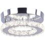Dixun Modern Mini Led Chandelier Semi Flush Mount Crystal Lighting Ceiling Crystal Lamp for Bedrooms Dinning Rooms Hallway (Changeable Color)