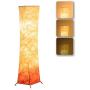 Floor Lamp, CHIPHY Dimmable Standing Lamp, 3 Levels Adjustable Brightness 12W/2 LED Bulbs(2400 Lumens, 100 Watt Equivalent) and Red Fabric Shade, Modern for Bedroom and Kids Room