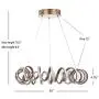 JONATHAN Y JYL7208A Cursive 24'' Adjustable Spiral Integrated LED Metal Chandelier Ceiling Light Modern,Contemporary Dimmable, for Dining Room, Foyer, Bedroom, Coffee