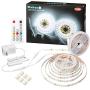 LED Strip Lights 32.8ft White, WOBANE Dimmable White Light Strip Kit with Remote and Control Box, 600 LEDs Supper Bright Tape Lights for Living Room, Mirror, Under Cabinet, Wardrobe 6500K Daylight