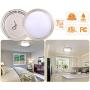 Cloudy Bay LED Flush Mount Ceiling Light,10 inch,120V 17W Dimmable 1050lm,3000K/4000K/5000K Adjustable,CRI 90+, ETL Listed/ JA8, for Kitchen,Hallway,Bathroom,Stairwell,Damp Location, Brushed Nickel