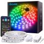 Govee RGBIC LED Strip Lights, Color Changing LED Lights with App Control, 64 Scene Modes, Music Mode, Easy Installation Light Strip for Bedroom, Kitchen, Party, Living Room