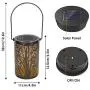Solar Lantern Outdoor Lights for Decorative Atmosphere Hanging Garden Lantern Cylindrical Table Lamp Night Light Warm Lighting for Courtyard, Party, Walkway,Terrace, Garden, Lawn (2 Pack)