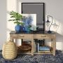 Henn&Hart Nautical Bedside Table Lamp for Kitchen, Dining Room, Living Room, Foyer, Blue