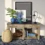 Henn&Hart Nautical Bedside Table Lamp for Kitchen, Dining Room, Living Room, Foyer, Blue