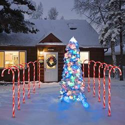 Ultimate Unicorn 26'' Christmas Candy Cane Lights Decoration, 6PCS Pathway Makers Lights for Landscape (Include Stakes)