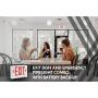 LED emergency light exit sign with battery backup light bulb, Pack of 2, Exit Sign Combo, Indoor Hallway or Room Safety for Residential, Commercial or Industrial Use, rechargeable emergency led bulb