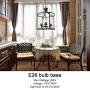 VINLUZ Industrial 3-Light Kitchen Island Chandelier Oil Rubbed Bronze with Clear Glass Shade, Modern Cage Pendant Lighting Farmhouse Metal Hanging Ceiling Light Fixture for Dining Room Bar