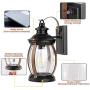 CINOTON Outdoor Wall Light, IP65 Waterproof Outdoor Light Fixtures Wall Mount Dusk to Dawn, Porch Light with Seeded Glass Shade, E26 Socket Exterior Wall Sconce Lighting, Wall Lamp for Garage, Porch
