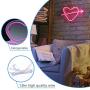 Koicaxy Neon Sign, The Arrow of Love Led Neon Light Wall Light Led Wall Decor, Battery or USB Powered Light Up Signs Acrylic Neon Light for Girls Bedroom, Bar, Party, Wedding, Valentines Day