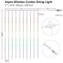 Anpro LED Curtain Light, Color Changing Rainbow Curtain Lights, Backdrop Window String Lights with USB Remote Control, for Valentines Day, Bedroom, Weddings, Party, Christmas Decor, Birthday