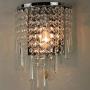HOMWEERUN A Pair Left Right 2Pcs E12 Modern K9 Crystal Mirror Stainless Steel Wall Lights Wall Lamps Sconce Night Light Lamps Fixtures Lights with Switch for Hallway Bedside Living Room (Chrome)