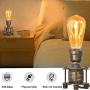 Decoluce Vintage Industrial Table Pipe Desk Lamp Retro Loft Rustic Steampunk Iron Without Edison Bulb,Antique Desk Lamps Bedside Living Room Bedroom Home Decor with Switch