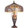 Tiffany Lighting Lamp, Capulina Handcrafted 17.7'' Tiffany Glass Lamp Shades, Tiffany Lamps for Bedrooms, Tiffany Lamp, Stained Glass Lamp, Stained Glass Desk Lamp - Gothic Stained Glass Style