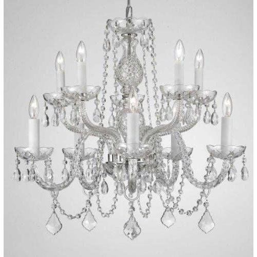 Chandelier Lighting Crystal Chandeliers H25'' X W24'' 10 Lights