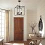 Foyer Chandelier Lighting Farmhouse Light ,6 Lights Oil Rubbed Bronze Metal Cage Pendant Lighting Kitchen Island Fixtures Lantern Style for Entryway,Hallway and Dining Room
