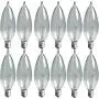 GE Crystal Clear Bent Tip Decorative Light Bulbs (40 Watt), 370 Lumen, Candelabra Light Bulb Base, 12-Pack Chandelier Light Bulbs