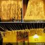Window Curtain String Lights, 300 LED USB Powered String Lights, 8 Lighting Modes Waterproof Decorative Lights for Bedroom Wedding Party Backdrop Outdoor Indoor Wall Decoration(9.8x9.8 Ft)