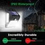 Solar Lights Outdoor 100 LED Solar Motion Sensor Wall Lights Wireless Solar Powered IP65 Waterproof Solar Security Lights for Porch Garden Yard Fence Patio Deck (4-Pack)