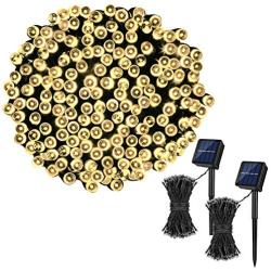 Koxly Solar Christmas String Lights,72FT 200 LED 8 Modes Solar Powered Christmas Lights Outdoor String Lights Waterproof Fairy Lights for Garden Party Wedding Xmas Tree