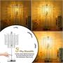 Touch Control Crystal Table Lamp with Dual USB Charging Ports, 3-Way Dimmable Bedside Desk Lamp, Decorative Nightstand Lamp with Elegant Lampshade for Living Room Bedroom Office, T45 LED Bulb Included