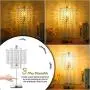 Touch Control Crystal Table Lamp with Dual USB Charging Ports, 3-Way Dimmable Bedside Desk Lamp, Decorative Nightstand Lamp with Elegant Lampshade for Living Room Bedroom Office, T45 LED Bulb Included