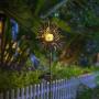 Homeimpro Sun Solar Lights Garden Outdoor,Crackle Glass Globe Stake Lights,Waterproof LED Lights for Garden,Lawn,Patio or Courtyard