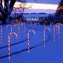 10 Pack Christmas Solar Candy Cane Lights Outdoor LED Xmas Pathway Lights 53cm Outdoor Candy Pathway Markers Christmas Indoor/Outdoor Decoration Lights