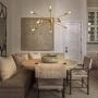 KDG Chandeliers 10 Lights Modern Sputnik Chandeliers Mid Century Pendant Lighting Gold Brass Ceiling Light Fixture for Kitchen Dining Room Living Room (Gold)