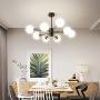 NEWSEE Sputnik Chandelier Modern 8-Light Glass Gold Globes Classic Mid Century Pendant Lighting Fixture Living Dining Room NEWSEE Sputnik Chandelier Modern 8-Light Glass Gold Globes Classic Mid Century Pendant Lighting Fixture Living Dining Room