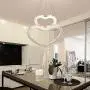 110V Modern Crystal Heart-Shaped Lighting Chandelier LED Ceiling Light Dining Room Bedroom Chandelier Decoration