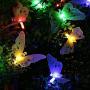 Berocia Butterfly Solar String Lights Outdoor, 12 LED Waterpoof LED Solar Butterfly Lights Outdoor Indoor for Bedroom (Butterfly)