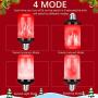 LED Flame Effect Fire Light Bulb, Upgraded 4 Modes Flickering Fire Christmas Lights Decorations, E26 Base Flame Bulb with Upside Down Effect (B Red,4 Pack)