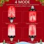 LED Flame Effect Fire Light Bulb, Upgraded 4 Modes Flickering Fire Christmas Lights Decorations, E26 Base Flame Bulb with Upside Down Effect (B Red,4 Pack)