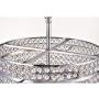Maxax Crystal Chandelier Drum 3 Lights Pendant Ceiling Lighting Fixture for bedrooms Dining Room, Chrome Finish