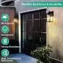 Outdoor Light Fixtures Wall Mount，Large Dusk to Dawn Led Outdoor Light Sensor Porch Light with E26 Base Socket,Waterproof Anti-Rust Wall Mount Lamp with Bulb for Doorway (Black, 12.9in)