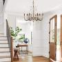 Dining Room Farmhouse Chandelier Lighting Fixtures Hanging in Rustic Wood and Rusty Bronze Finish, Shabby Chic French Country Pendant for Kitchen Island, Bedrooms, Foyer
